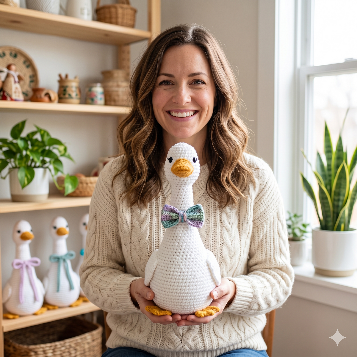 Grocery Bag Goose- English Crochet Pattern- PDF digital download- cute crochet goose, easy pattern