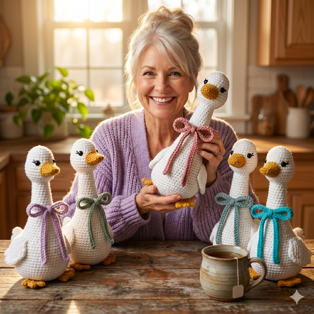 Grocery Bag Goose- English Crochet Pattern- PDF digital download- cute crochet goose, easy pattern