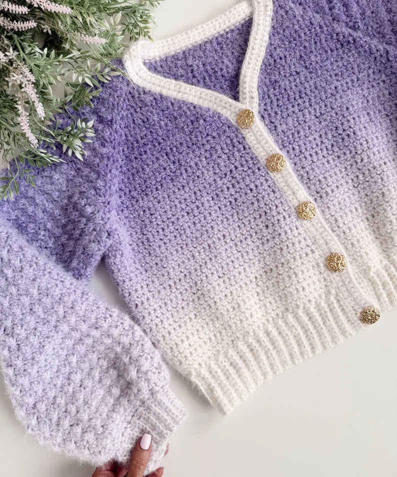 CROCHET PATTERN & VIDEO/ Halo Hugs Cardigan, Crochet Cardigan Pattern, Top-Down Cardigan, Seamless Cardigan, Xs-5X, Easy Cardigan, Pdf