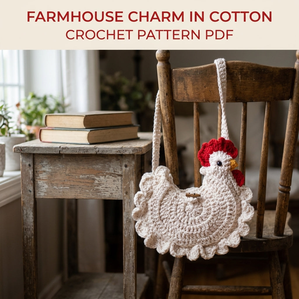 Hen Bag Crochet Pattern PDF – Chicken Crossbody Purse