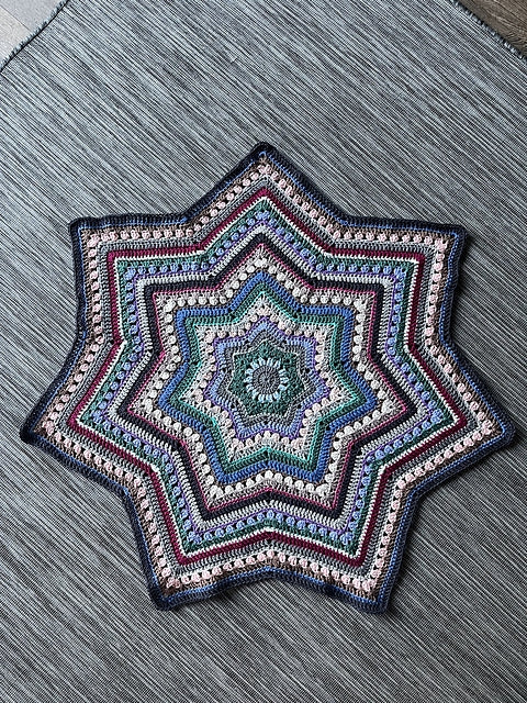 Moonlit Mosaic Star Blanket Crochet Pattern