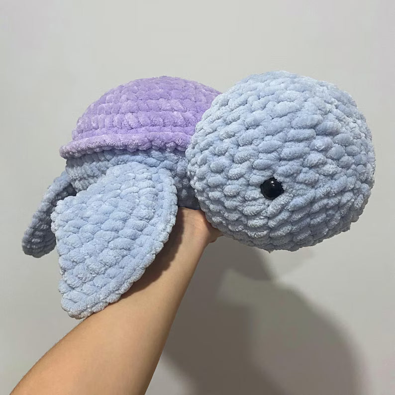Jumbo Crochet Turtle Pattern: Easy Amigurumi Plushie (PDF Download, Multilingual)