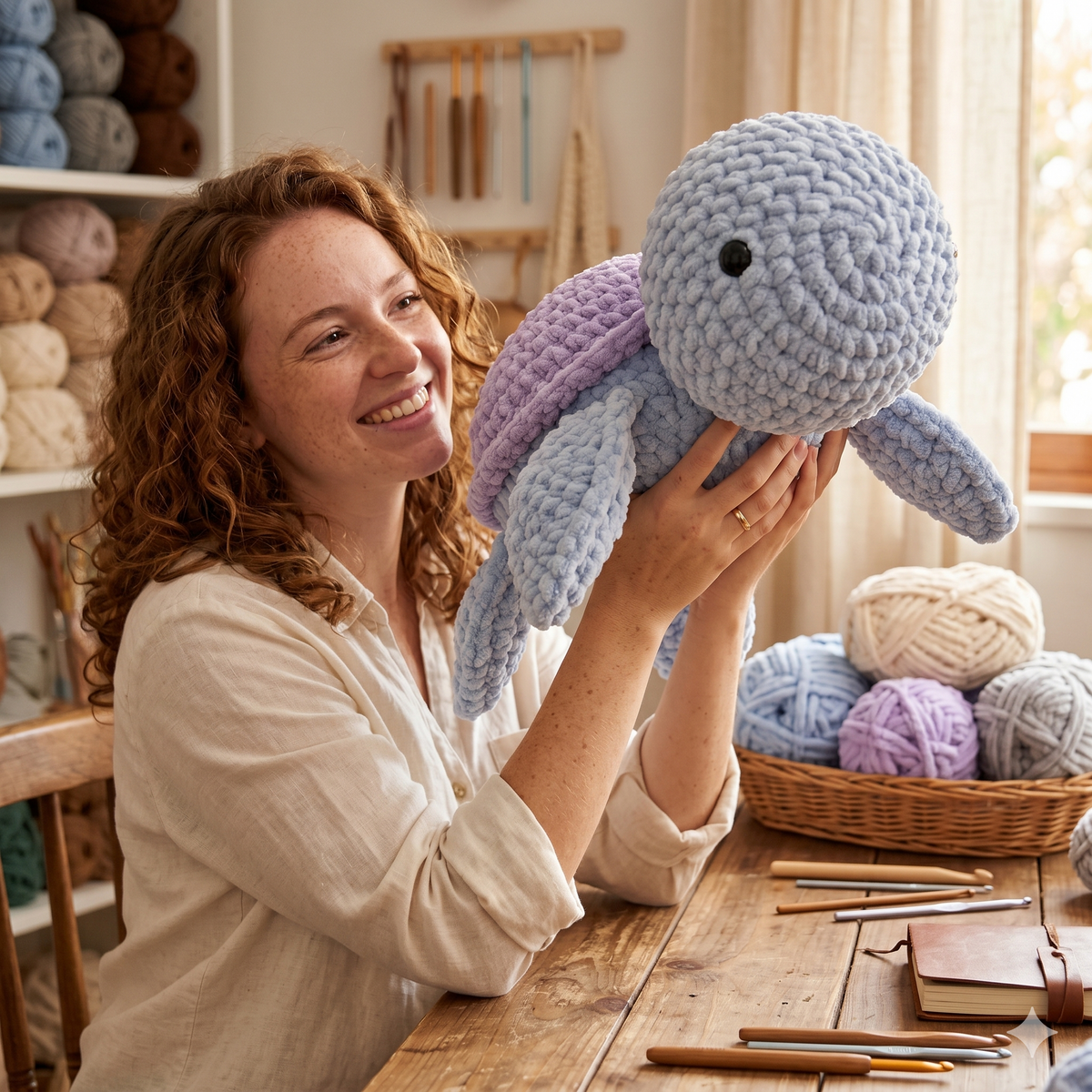 Jumbo Crochet Turtle Pattern: Easy Amigurumi Plushie (PDF Download, Multilingual)