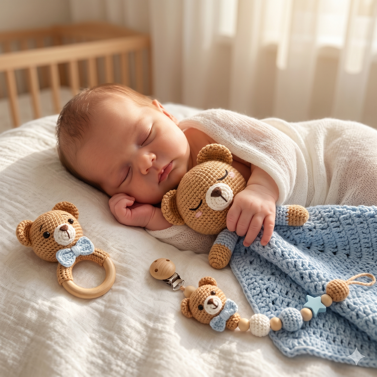 CROCHET PATTERN: Lovely Newborn Baby Set | Amigurumi Doll & Accessories | PDF Instant Download