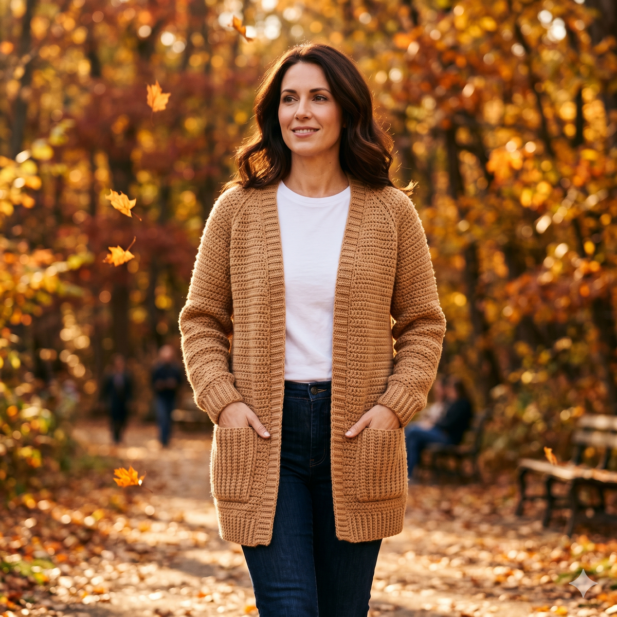 Beginner Crochet Cardigan Pattern PDF | Easy Oversized Raglan Cardigan | Step-by-Step Tutorial | XS–5XL