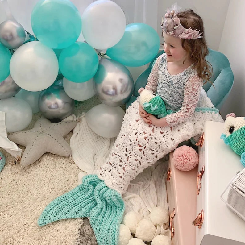 CROCHET PATTERN Rainbow Sparkle Mermaid Blanket / Mermaid tail / Ombre Mermaid / Shell Stitch Mermaid Blanket