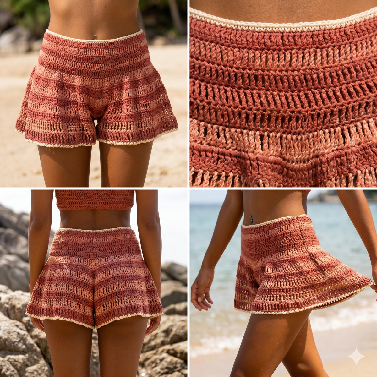 Piper Shorts, Culottes, Pants Pattern PDF | Beginner Crochet PATTERN | Digital Download