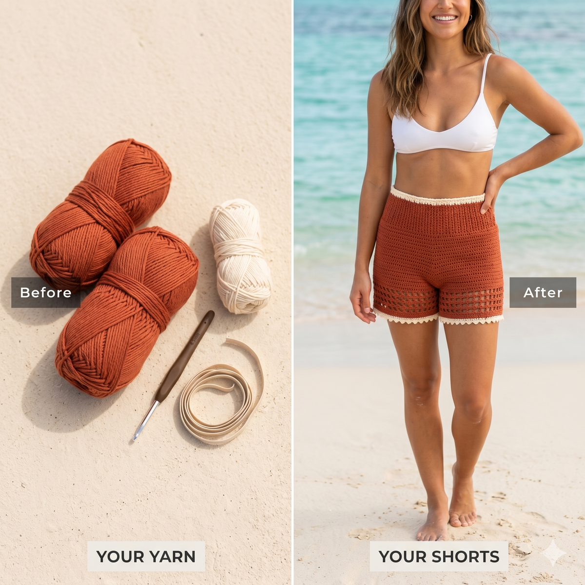 Piper Shorts, Culottes, Pants Pattern PDF | Beginner Crochet PATTERN | Digital Download