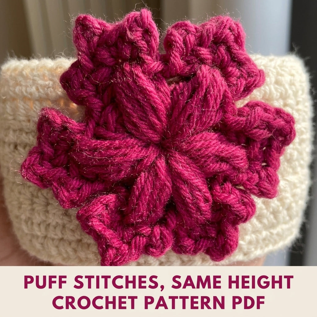 Pink Flower Mug Cozy and Coaster Set Crochet Pattern PDF – Mug Rug Set