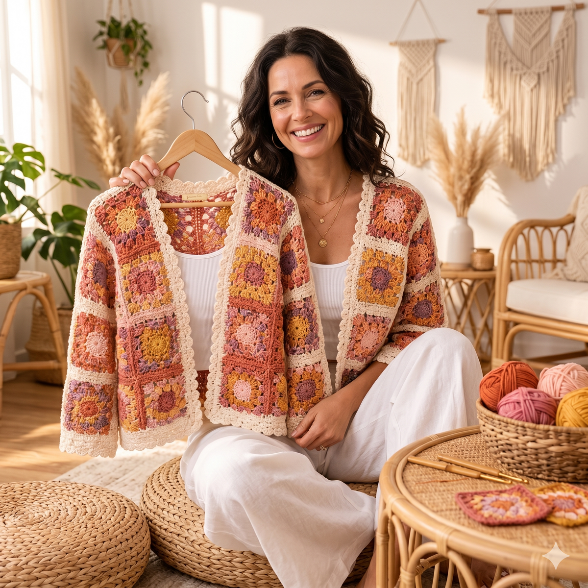 Crochet Cardigan pattern pdf ,Summer Circles Jacket, Easy Granny sweater-XS-3XL, crochet cardigan Easy guide, Cardigan Pattern Tutorial