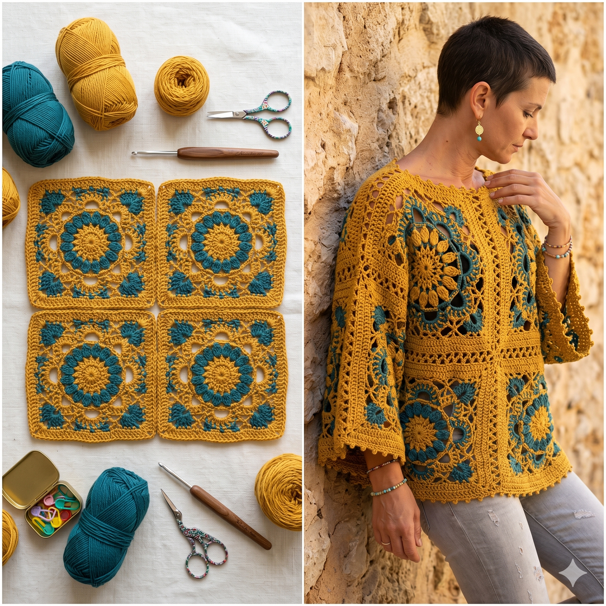 CROCHET PATTERN: Clas Top | Granny Square Top with Video Tutorial | Instant Download PDF