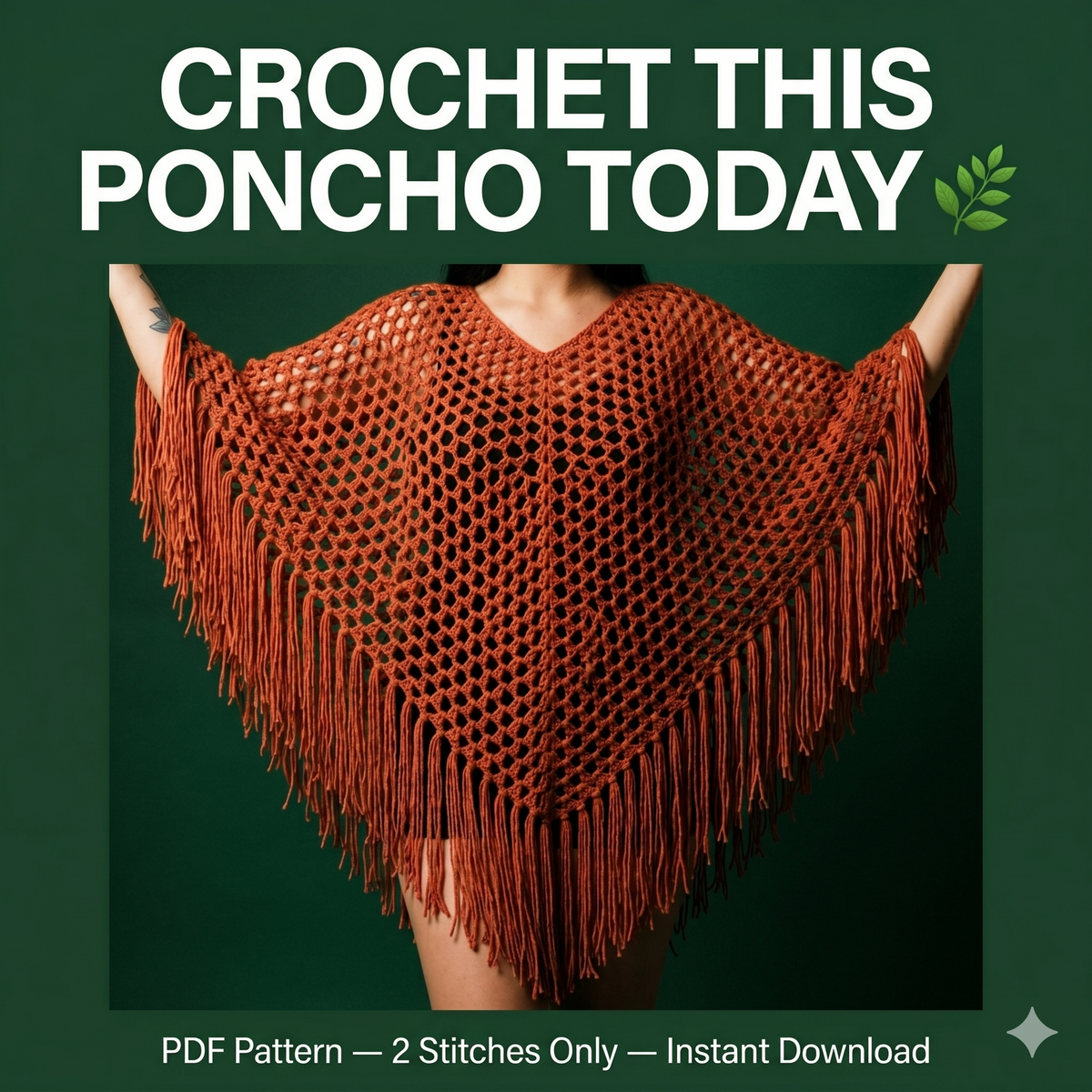 CROCHET PONCHO PATTERN digital download summer shawl poncho beach coverup tassels. Hippie. Boho