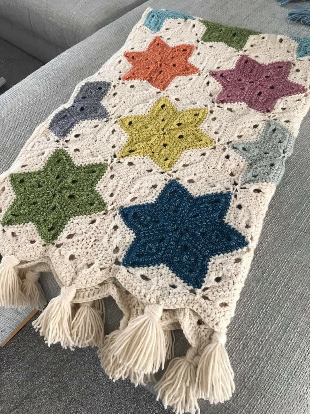 Star Hexagon Blanket Crochet Pattern