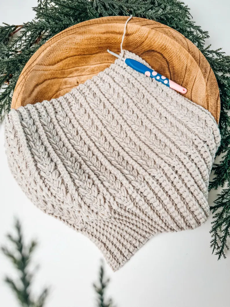 Crochet Hat Pattern, Instant Download. Winter Beanie in 8 Size Newborn to Adult Crochet Flat