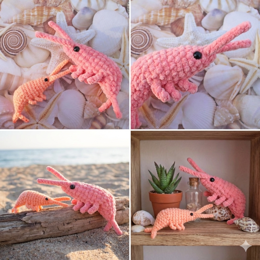 Shrimp Crochet Pattern | Amigurumi PDF | NO SEW!