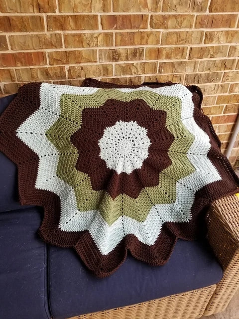 Woodland Bloom Star Blanket Crochet Pattern