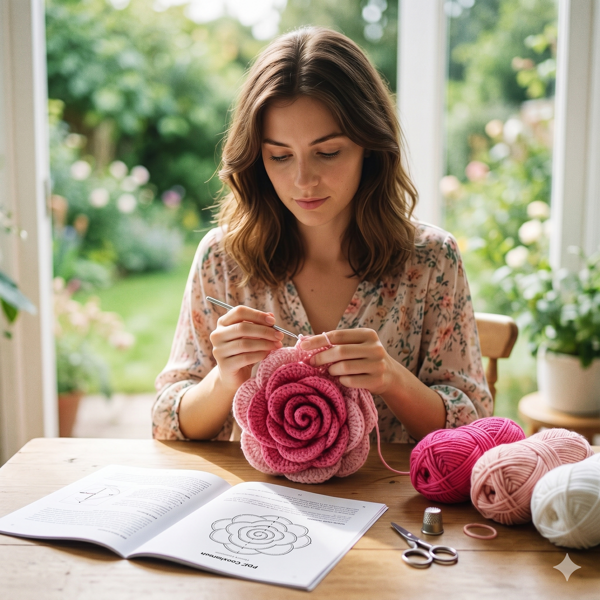 3D Blooming Rose Crochet Bag Pattern | Textured Floral Purse Tutorial (PDF Download)