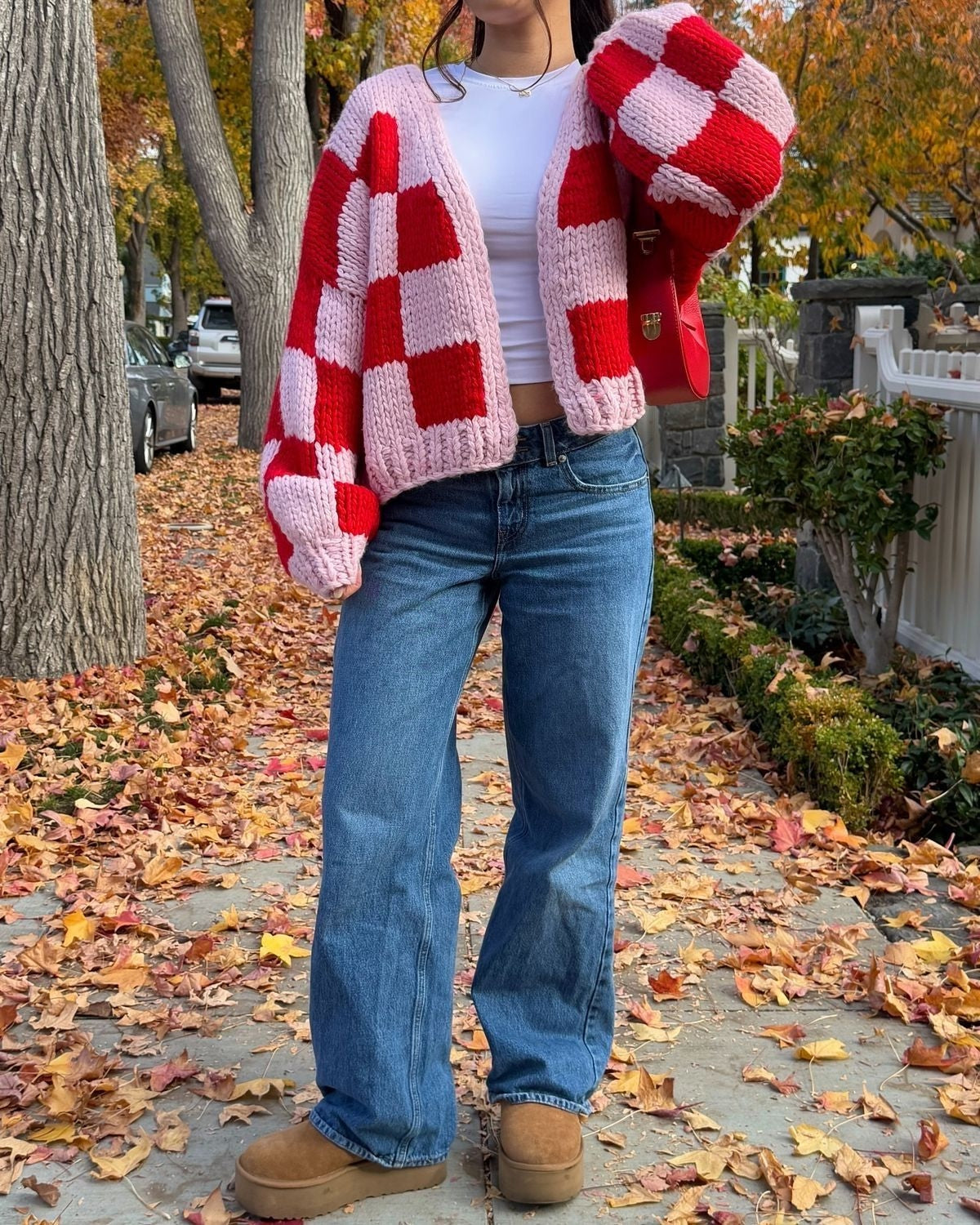Chunky Checkerboard Cardigan KNITTING Pattern | Oversized Hand Knit Check Cardigan | Super Bulky Weekend Project | Sizes XS–[XX] | PDF Instant Download