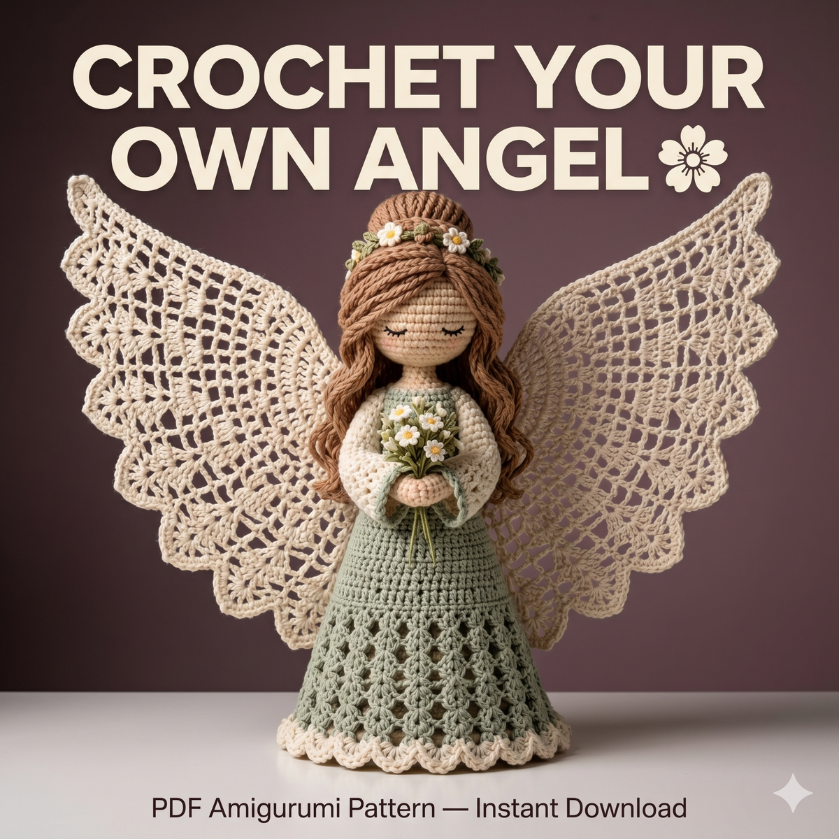 Crochet Angel Doll Pattern PDF | Amigurumi Handmade Soft Toy Tutorial (Digital Download)