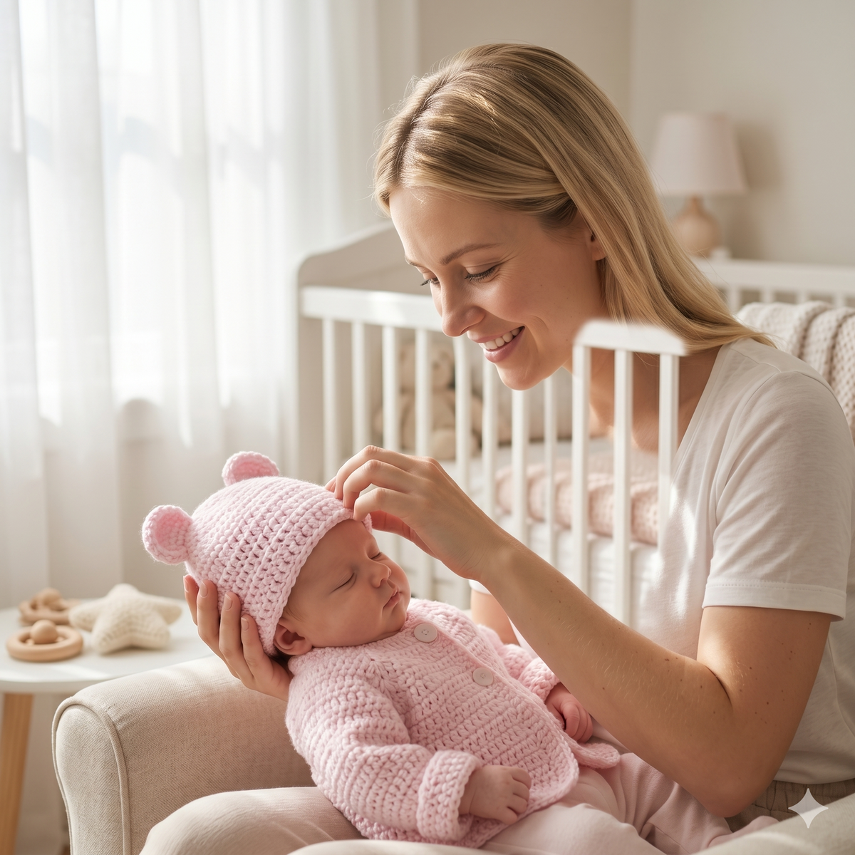 CROCHET PATTERN: Baby Cardigan & Teddy Bear Hat Set | Newborn Sweater Pattern | PDF Instant Download