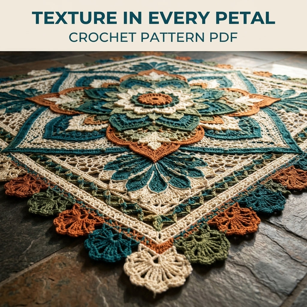 Mandala Lace Bedspread Crochet Pattern PDF – Heirloom Lace Coverlet