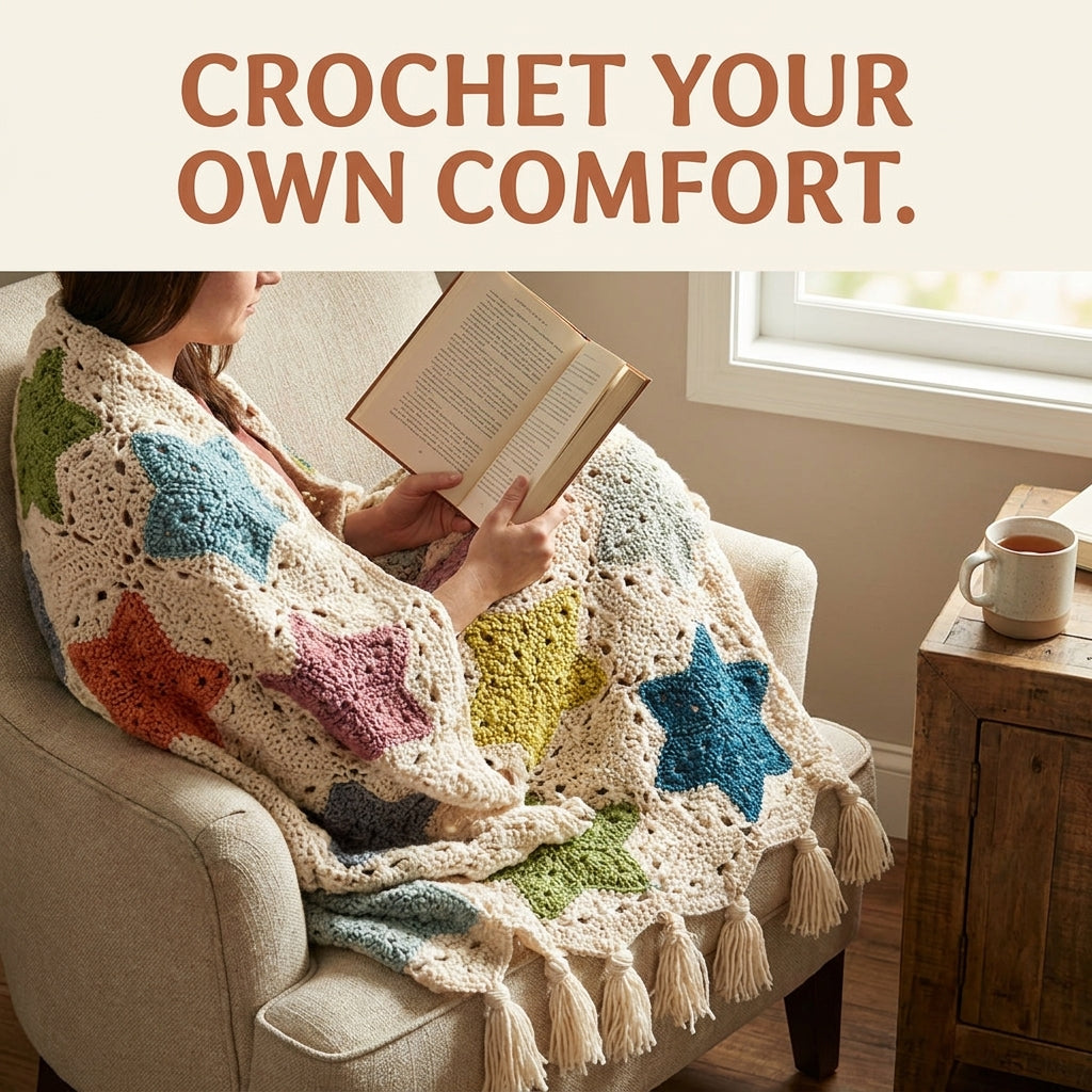 Star Hexagon Blanket Crochet Pattern