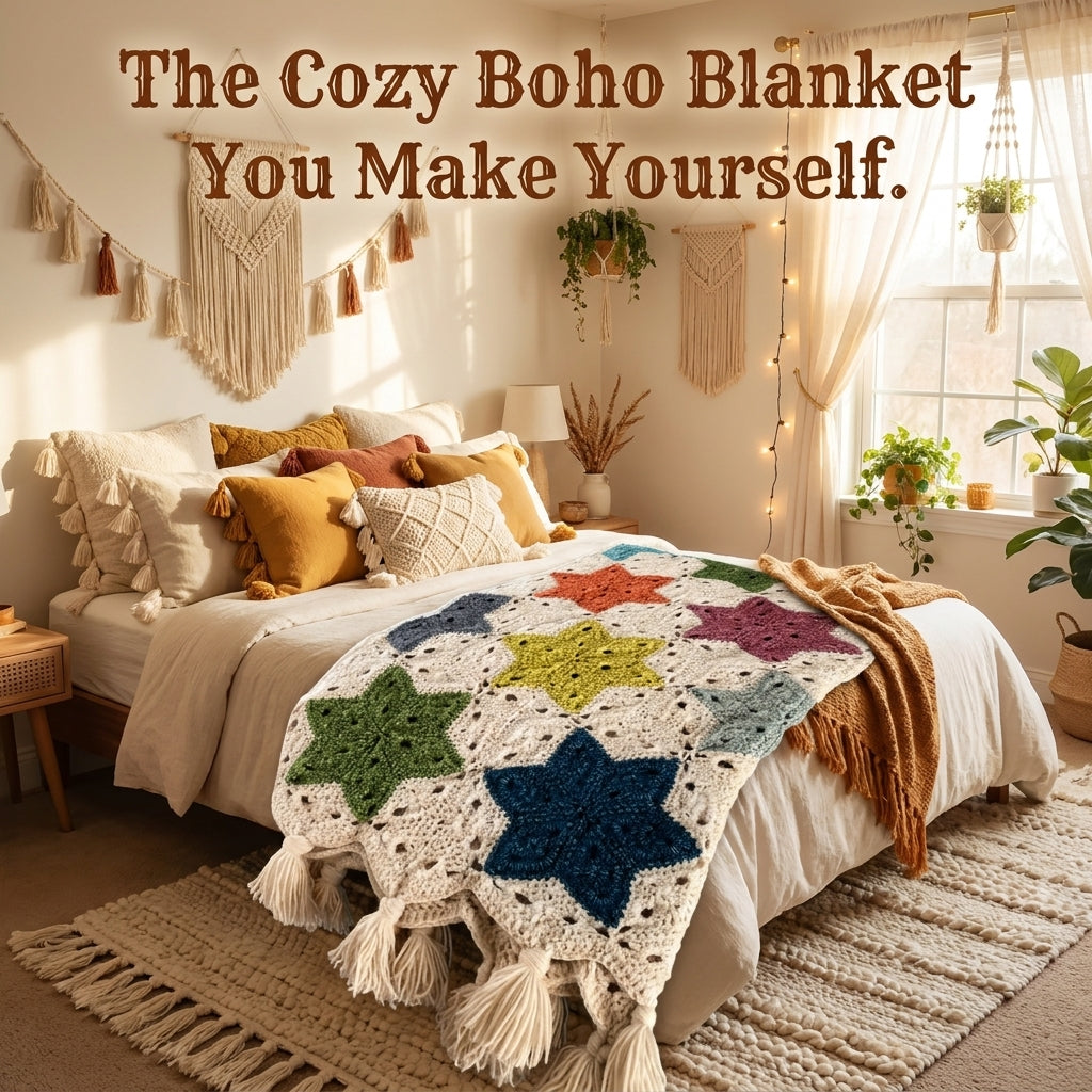 Star Hexagon Blanket Crochet Pattern