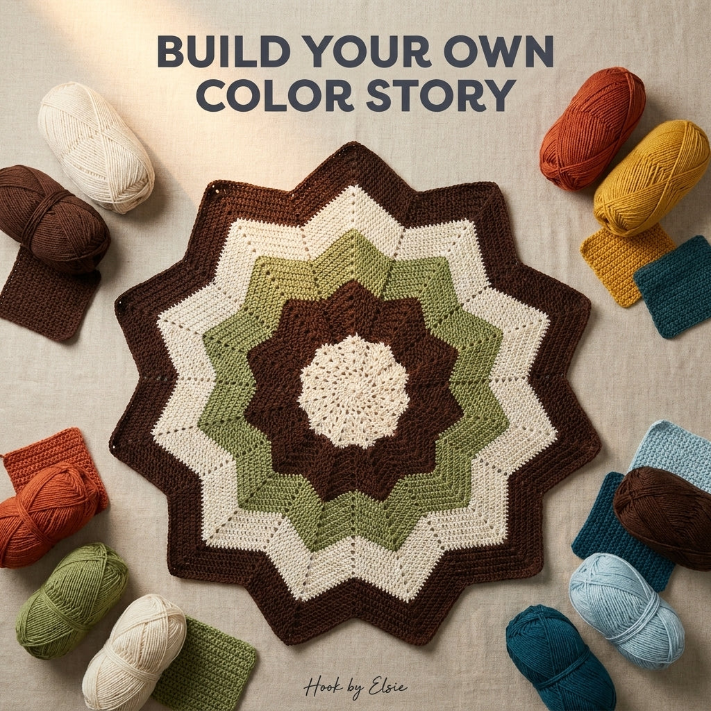 Woodland Bloom Star Blanket Crochet Pattern