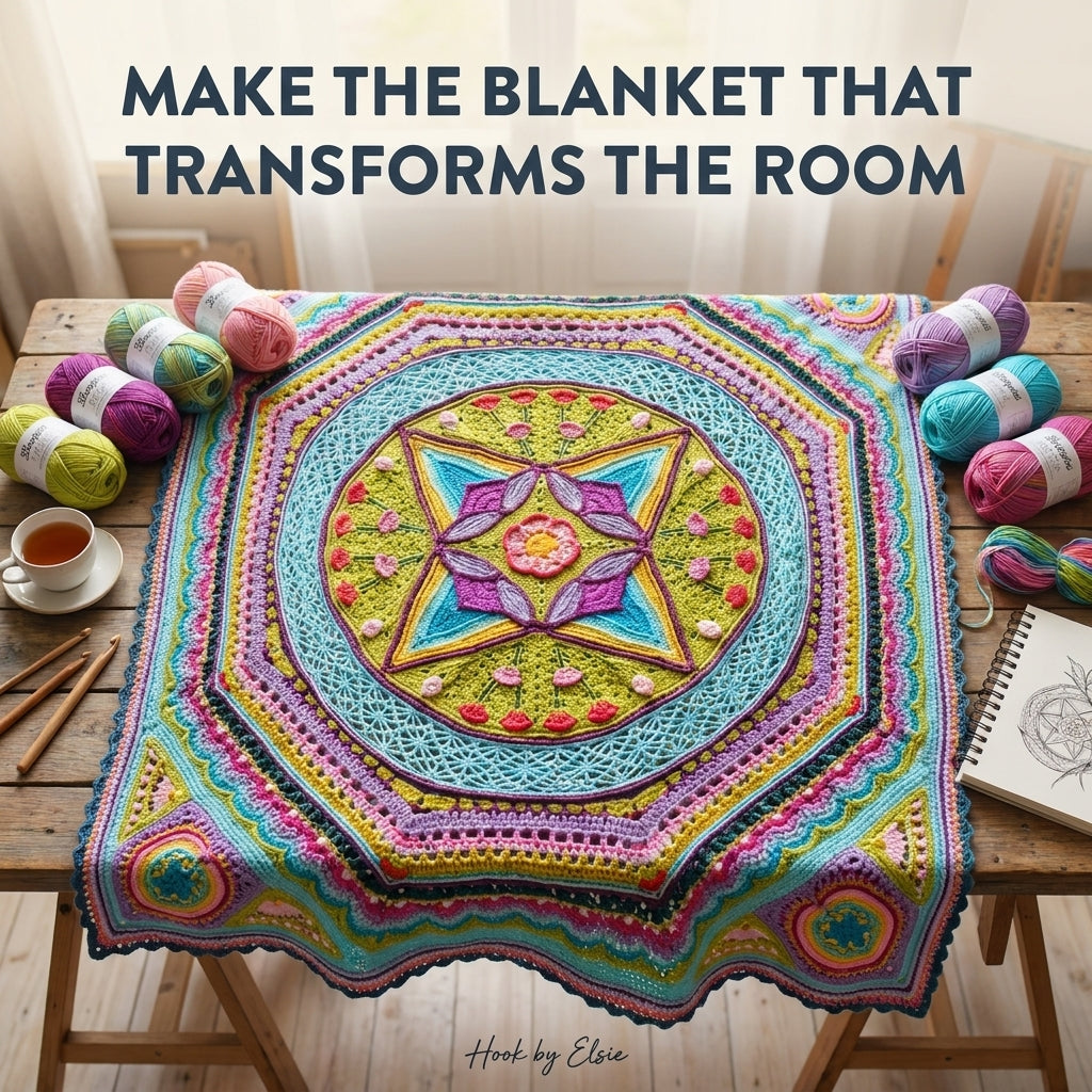 Wildflower Mandala Blanket Crochet Pattern