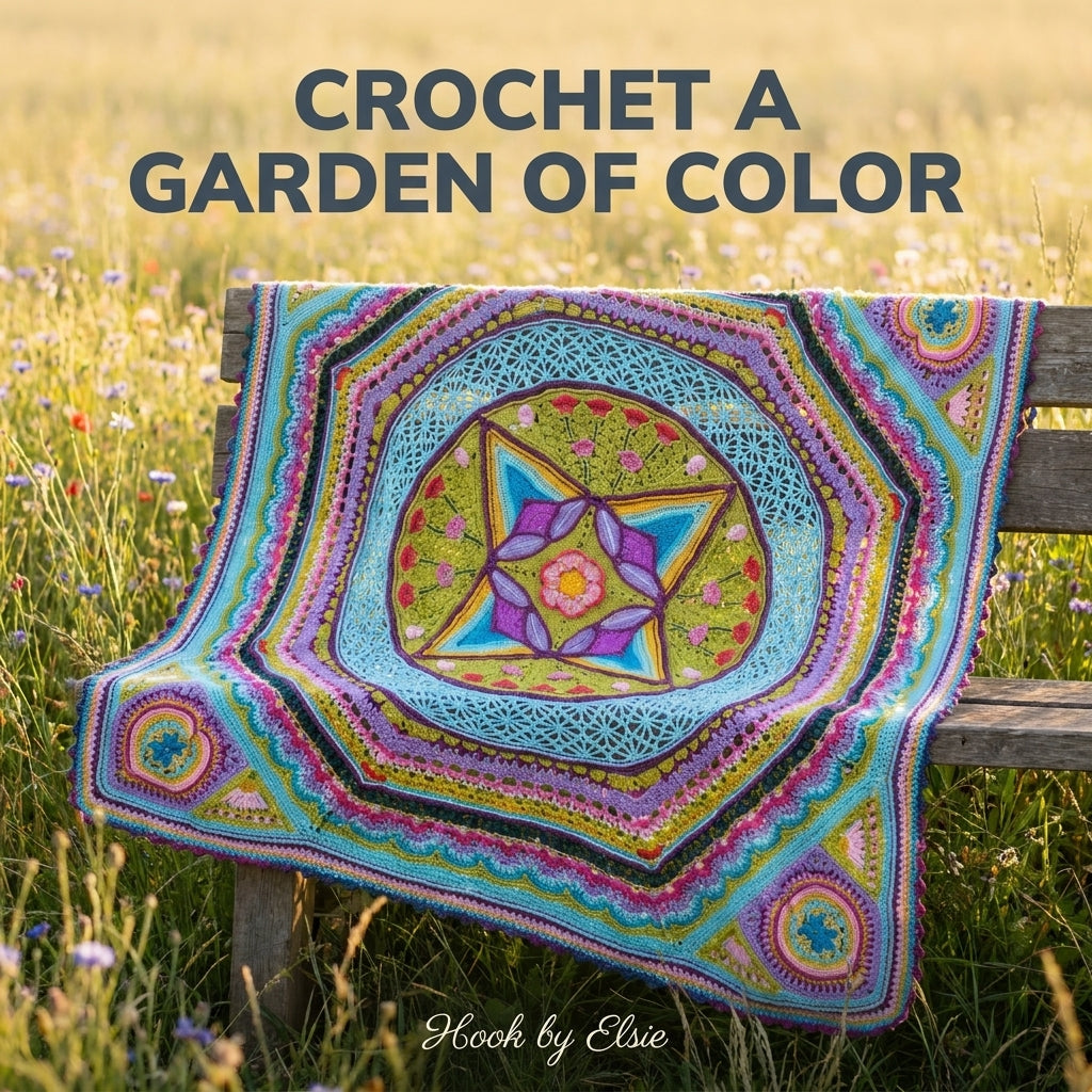 Wildflower Mandala Blanket Crochet Pattern