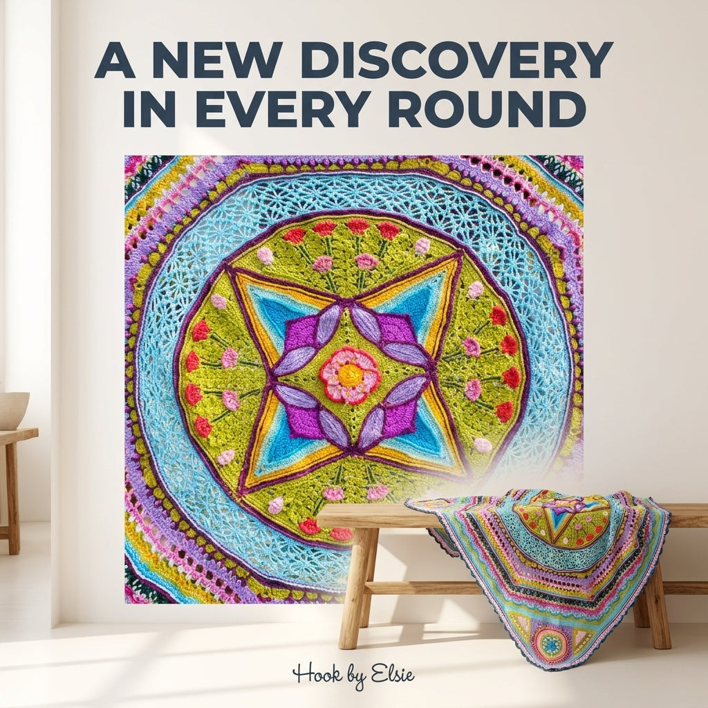 Wildflower Mandala Blanket Crochet Pattern