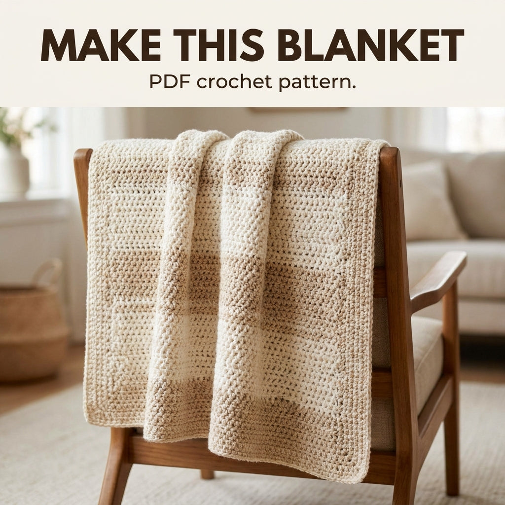 Flower Granny Square Bedspread Crochet Pattern — White-Framed Vintage Afghan with Popcorn Petals, US Terms, PDF Download