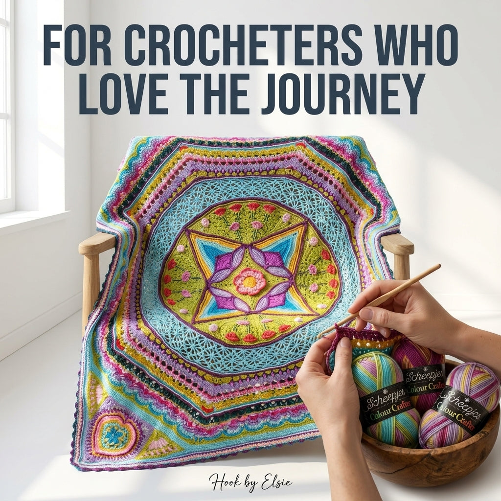 Wildflower Mandala Blanket Crochet Pattern