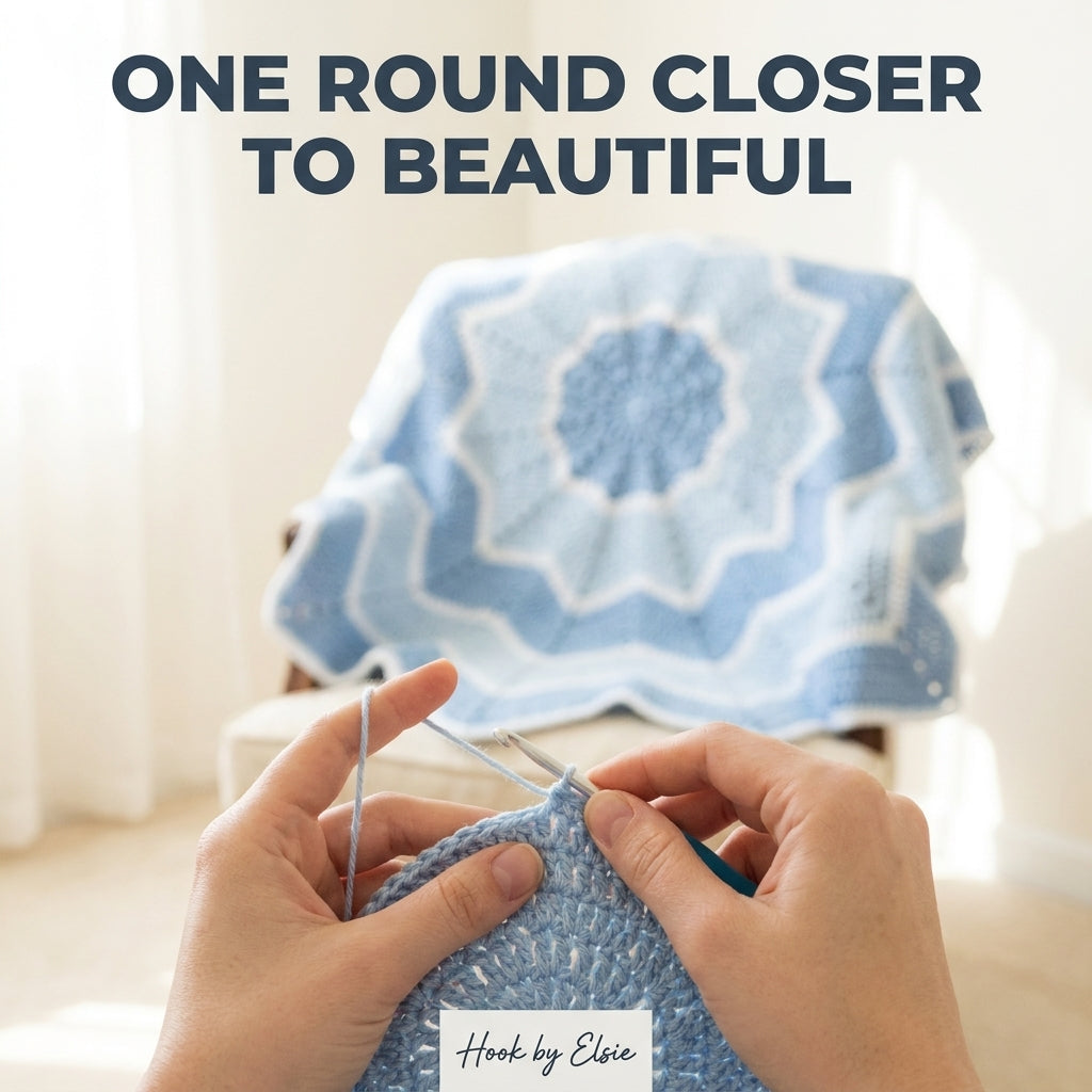 Bluebell Starburst Blanket Crochet Pattern
