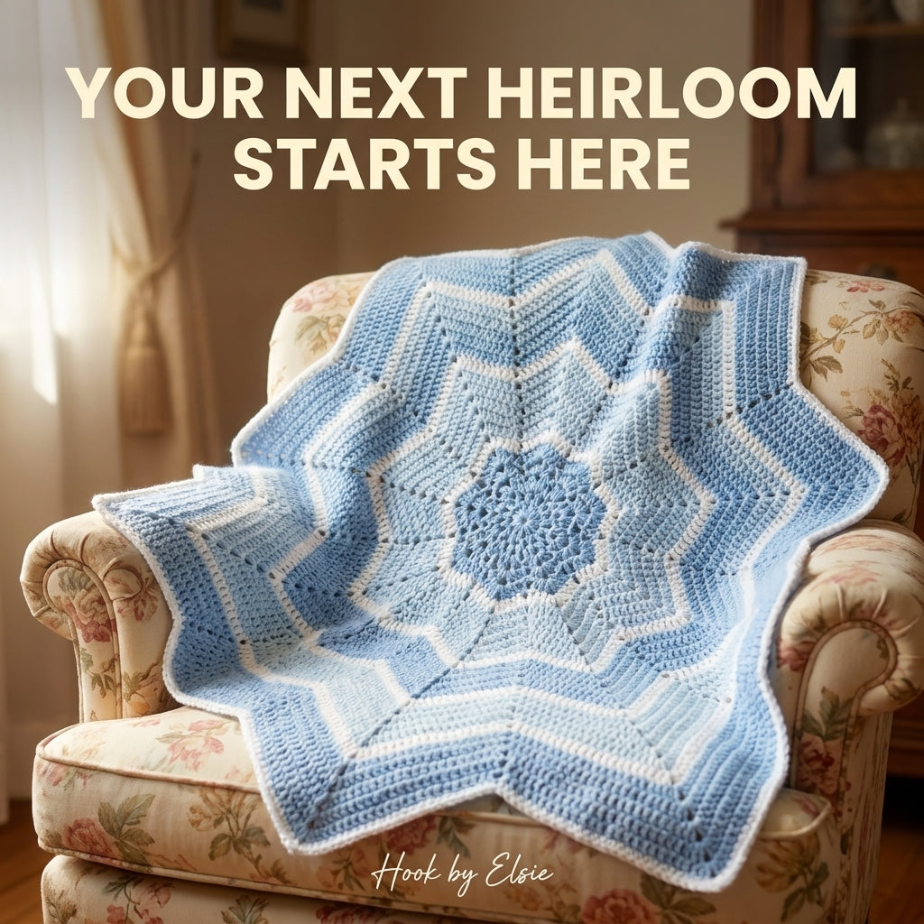 Bluebell Starburst Blanket Crochet Pattern