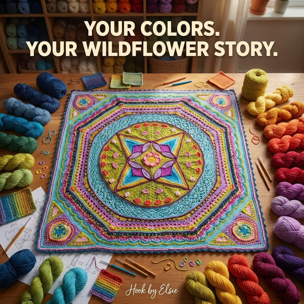 Wildflower Mandala Blanket Crochet Pattern