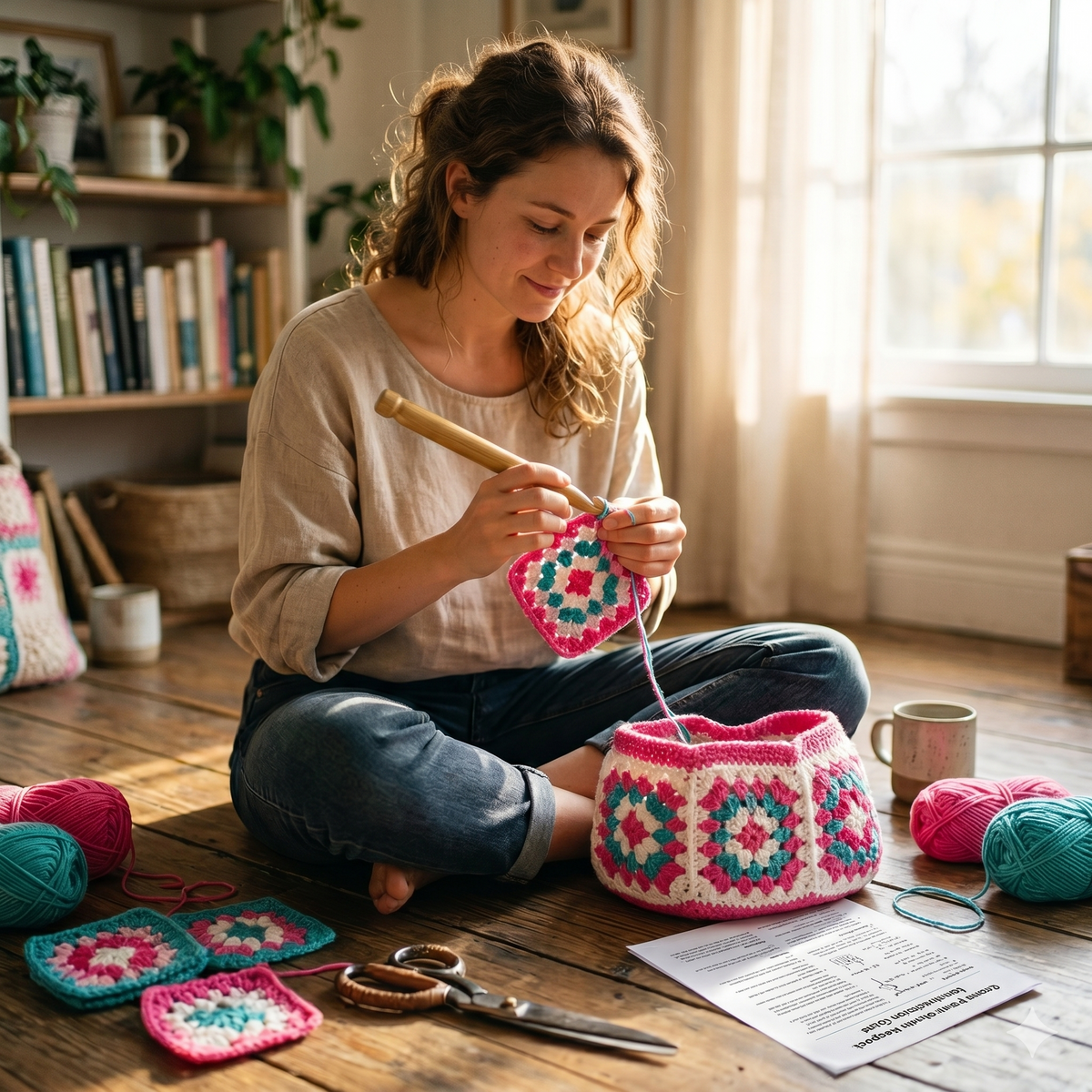 Crochet Backpack Pattern PDF, Granny Square Backpack Pattern, Boho Crochet Bag Pattern, Beginner Crochet Backpack, DIY Crochet Bag Tutorial