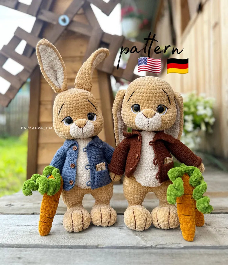 Crochet Bunny Pattern: DIY stuffed animals and plushies (PDF Pattern)