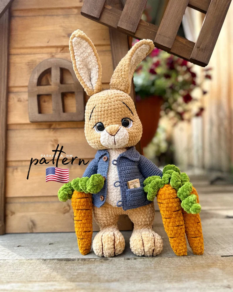 Crochet Bunny Pattern: DIY stuffed animals and plushies (PDF Pattern)