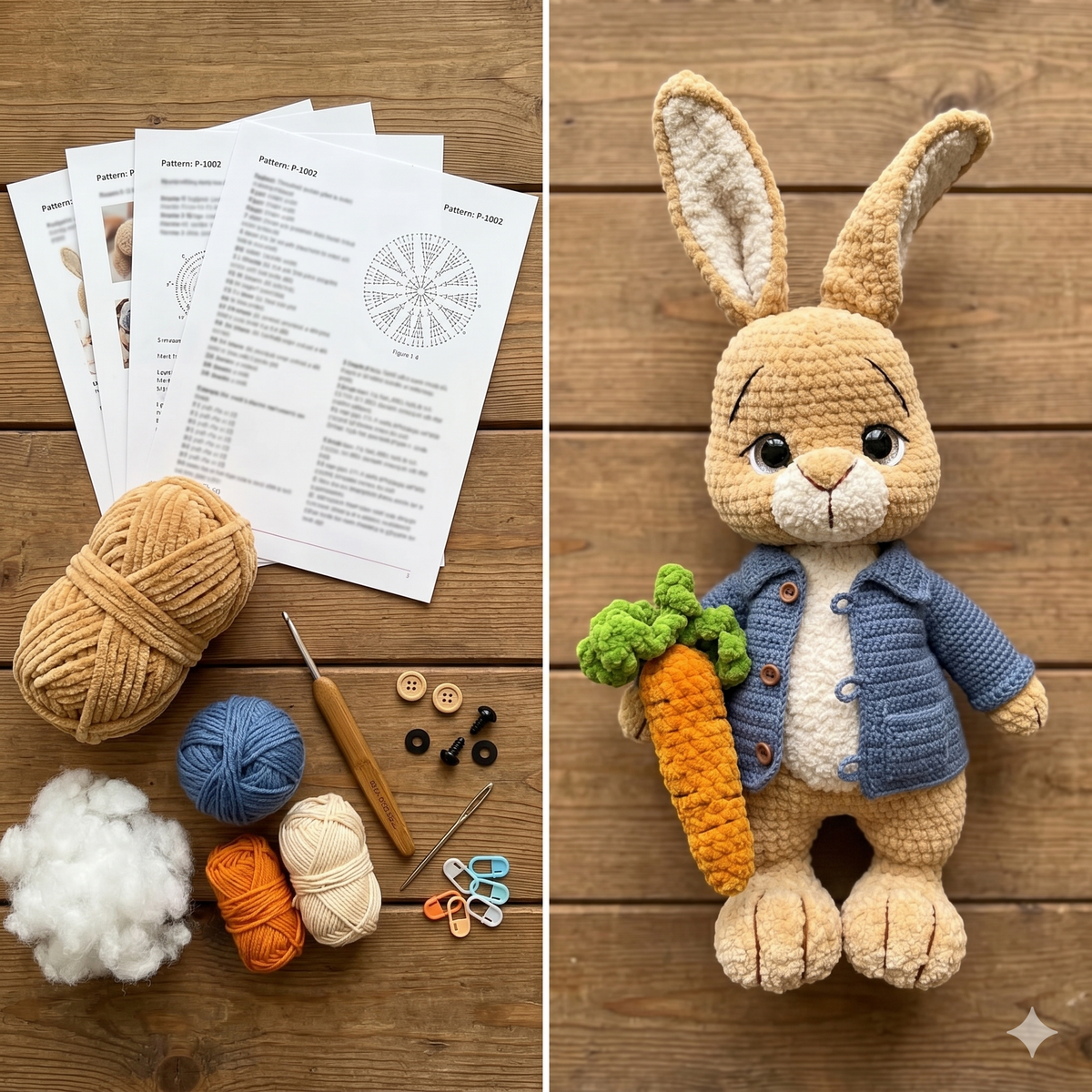 Crochet Bunny Pattern: DIY stuffed animals and plushies (PDF Pattern)