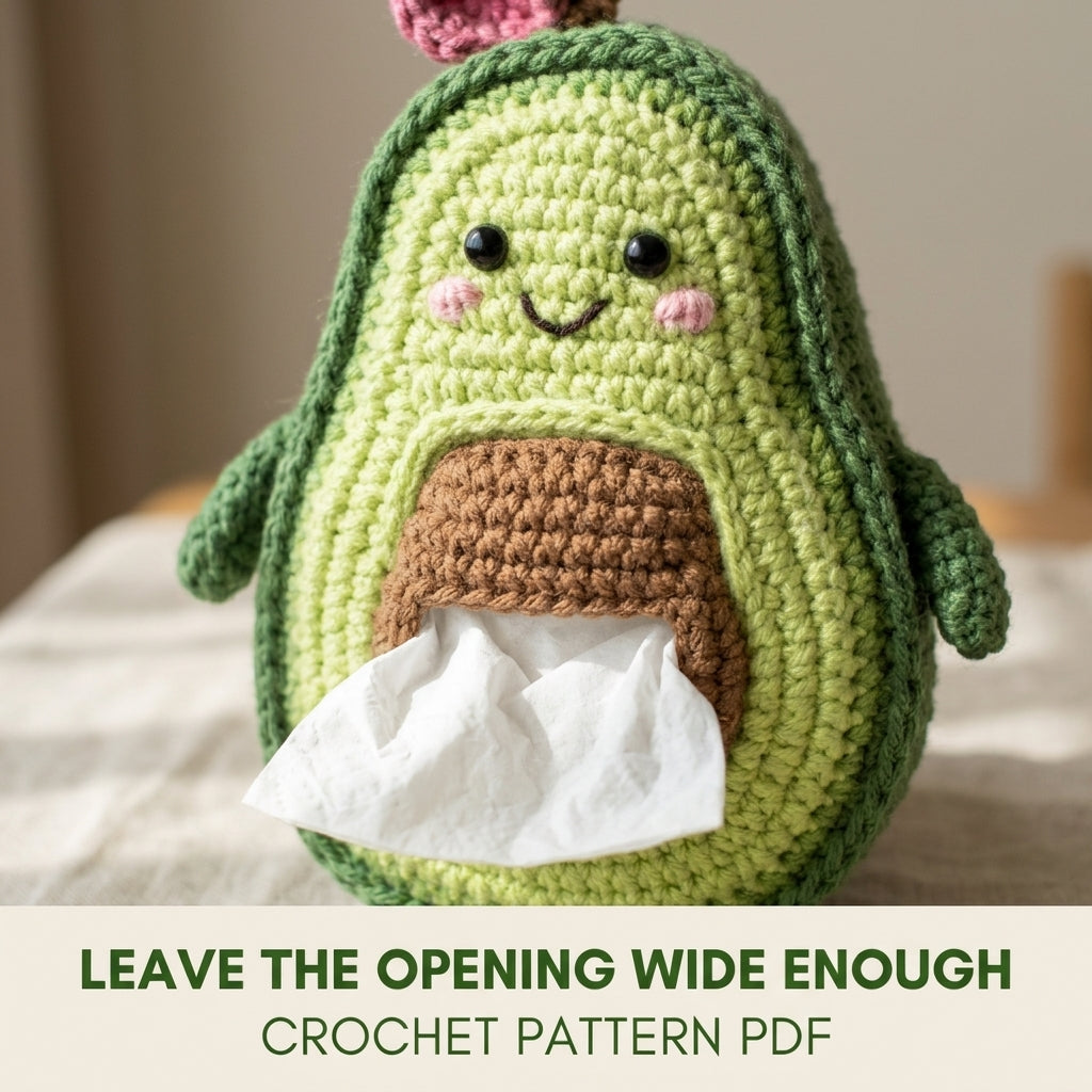 Fruit Car Tissue Holder Crochet Pattern PDF – Avocado Banana Strawberry Set