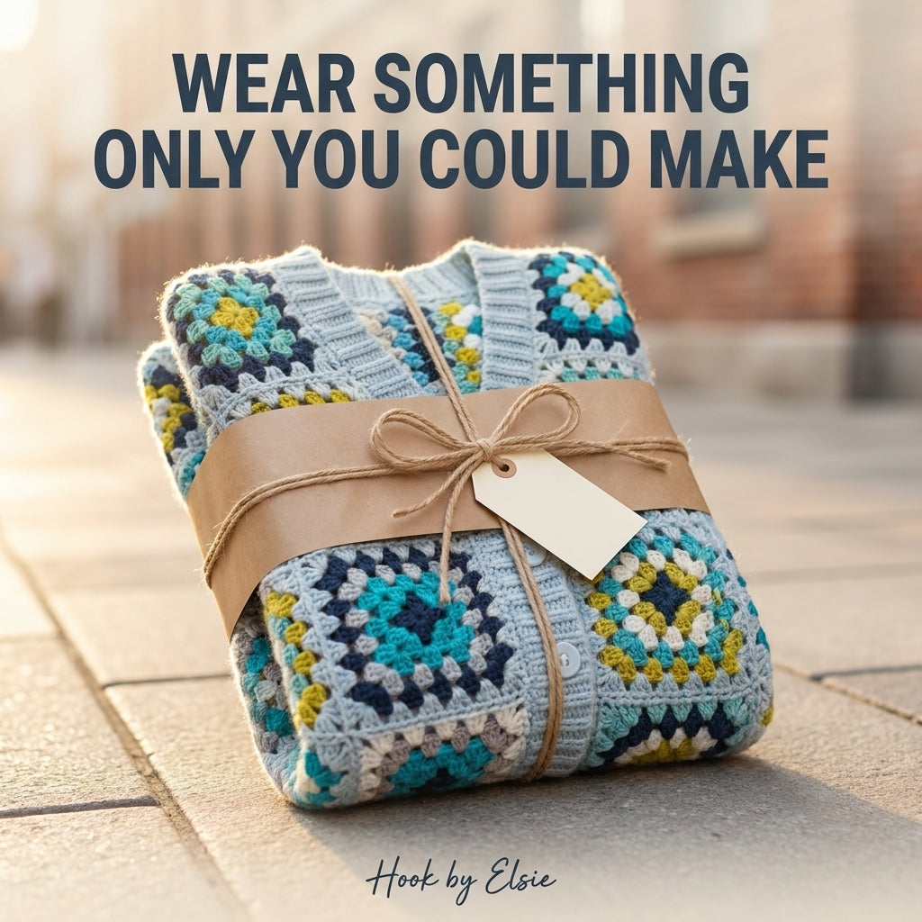 Sunburst Granny Square Cardigan Crochet Pattern