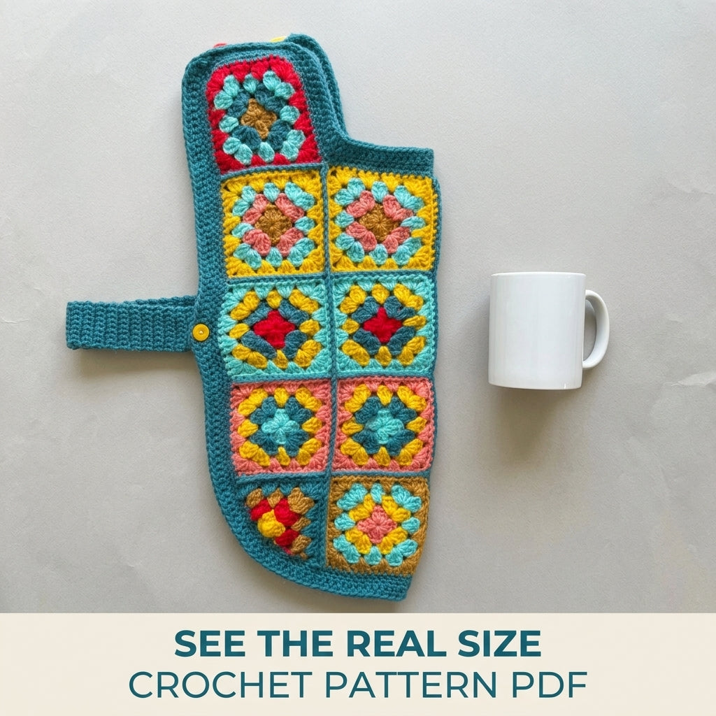Granny Square Dog Coat Crochet Pattern PDF – Retro Dog Sweater