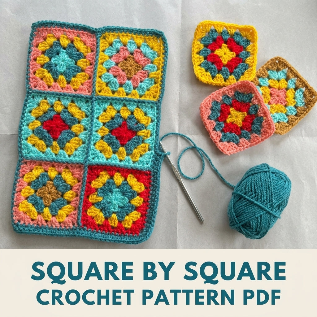 Granny Square Dog Coat Crochet Pattern PDF – Retro Dog Sweater
