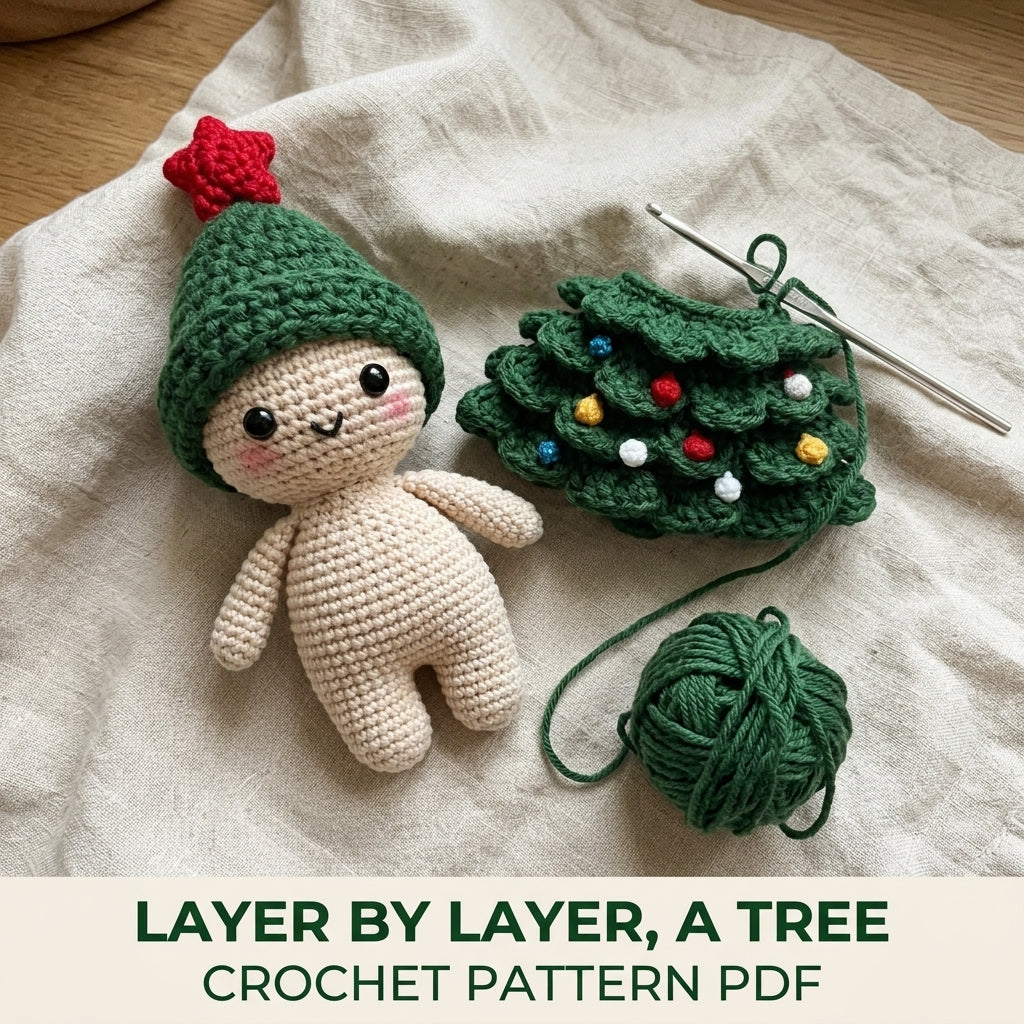 Christmas Tree Doll Amigurumi Crochet Pattern PDF – Holiday Toy