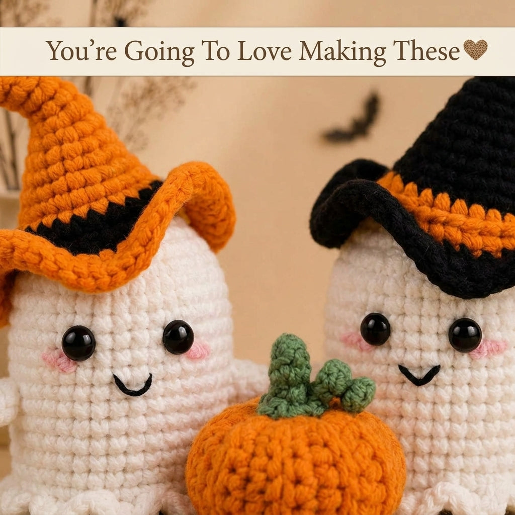 Halloween Amigurumi Crochet Pattern — Ghost and Pumpkin Duo, 2 Patterns in 1, Beginner Friendly, US Terms, PDF Download