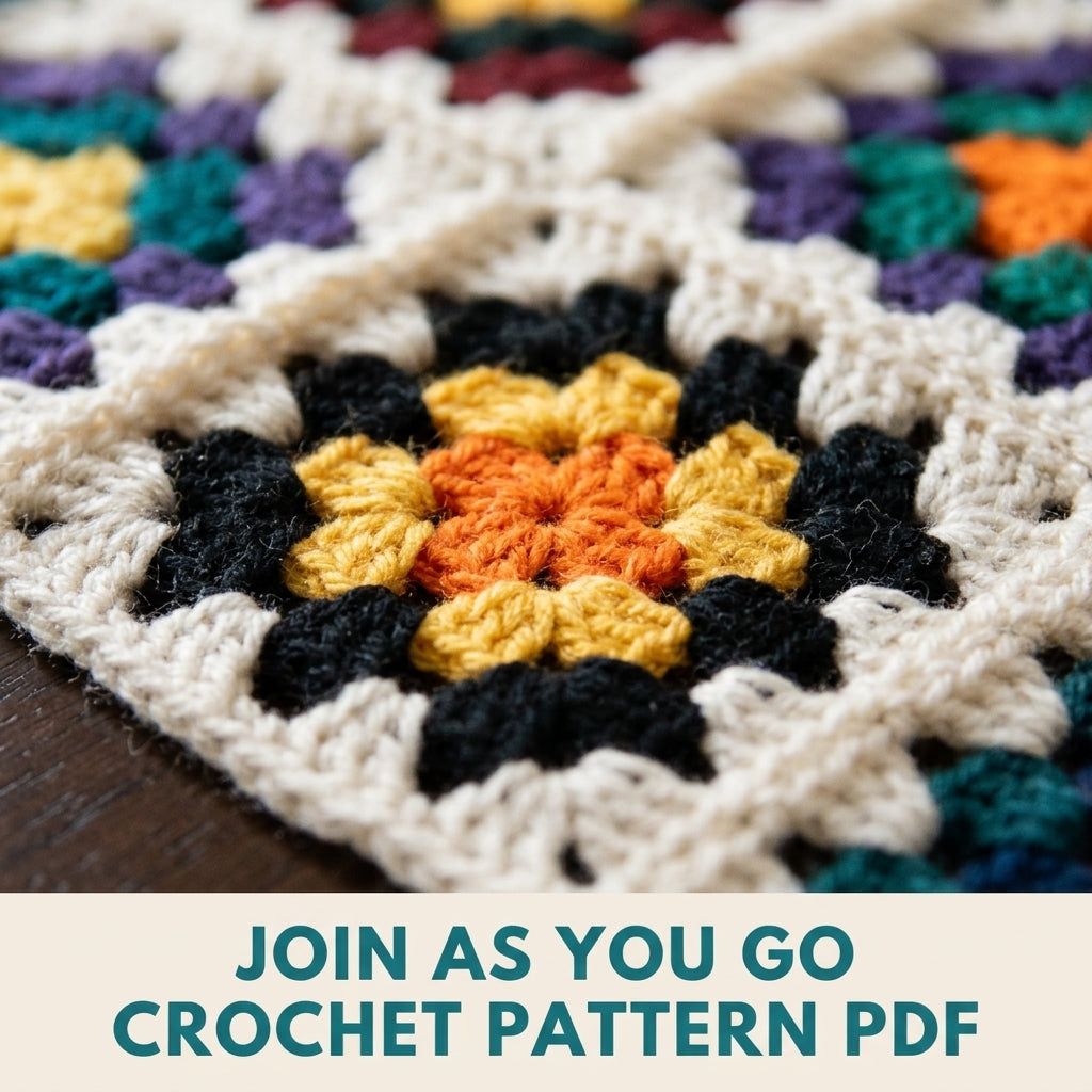 Granny Square Placemats Crochet Pattern PDF – Retro Table Mats
