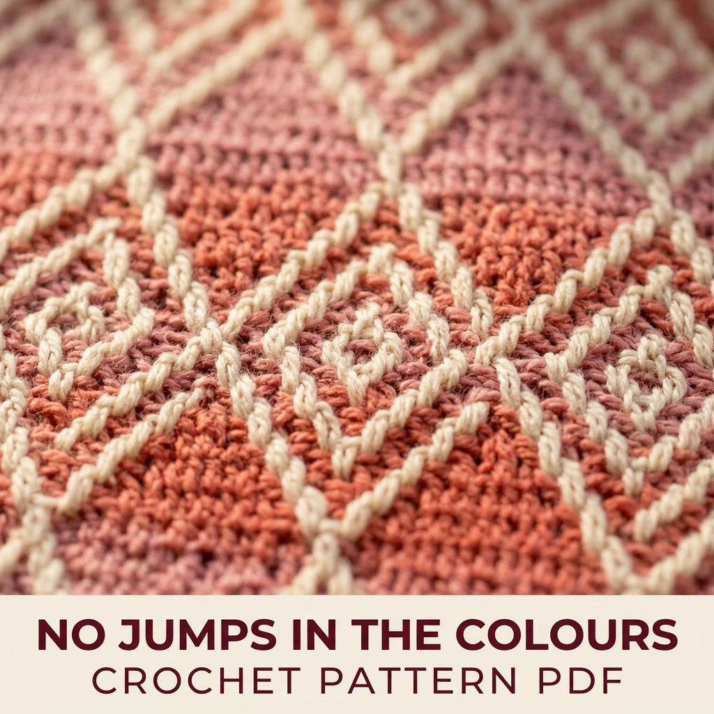 Sunset Mosaic Diamond Throw Crochet Pattern PDF – Gradient Mosaic Blanket