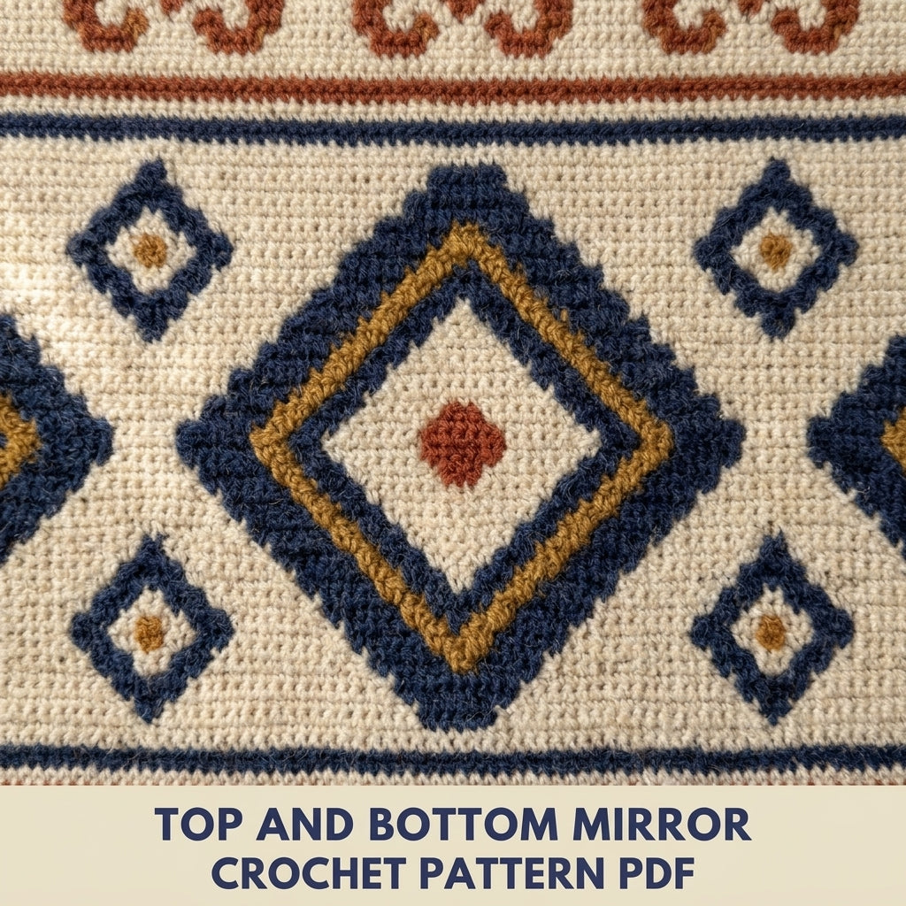 Diamond Tapestry Crochet Pattern PDF – Geometric Crochet Wall Decor