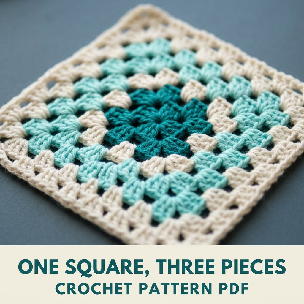 Aqua Granny Throw and Cushion Set Crochet Pattern PDF – Matching Blanket and Pillows